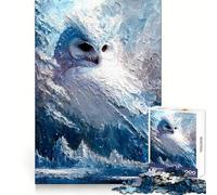 Puzzle 1000 pièces Murmures du Hibou d'hiver pour Adultes Un Cadeau précieux, léger et Amusant aux Bords précis (38x26cm)
