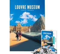 Puzzle 1000 pièces Musée du Louvre Paris Jeux relaxants Jouet addictif pour cultiver la Patience pour Un Anniversaire (Dimensions 50x75cm)