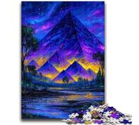 Puzzle 1000 pièces Mystérieuses Pyramides égyptiennes pour Adultes et Adolescents, Cadeau d'anniversaire idéal pour Un séjour de détente, décoration Murale pour Les 14 Ans et Plus 50x75cm