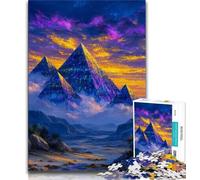 Puzzle 1000 pièces Mystérieuses Pyramides égyptiennes Puzzle 1000 pièces pour Adultes et Adolescents Interaction Parent-Enfant à partir de 14 Ans (38x26cm)