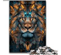 Puzzle 1000 pièces Mystérieux Lion, idéal pour Les Adolescents, Les Liens familiaux, Les Casse-têtes et Les décorations d'intérieur DIY (Taille 50x75cm)
