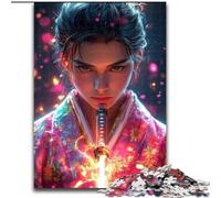 Puzzle 1000 pièces Mystérieux Ninja Samouraï, Stimulez Votre Cerveau, Jouets addictifs pour cultiver la Patience, Décoration Parfaite (Taille 50x75cm)