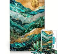 Puzzle 1000 pièces Mystic Dune Kintsugi Art pour Adultes, Jeu de réflexion et de Concentration Silencieux, Bords Nets, Cadeau de Noël (38x52cm)