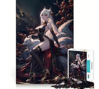 Puzzle 1000 pièces Mystic Fox Enchantress pour Adultes Jeu cérébral Relaxant Bordure Nette Cadeau de qualité supérieure (38x52cm)