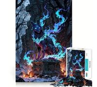 Puzzle 1000 pièces Mystic Fox Spirit Unleashed pour Adultes Jeu de logique Clair et Amusant Découpe Parfaite Cadeau élégant (38x52cm)