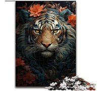 Puzzle 1000 pièces Mystic Tiger en Carton, Dimensions 26x38cm. Divertissement Relaxant, Cadeau de Noël idéal et décoration d'intérieur.