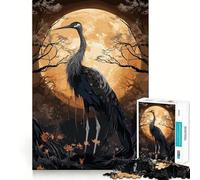 Puzzle 1000 pièces Mythologie de la Cigogne Noire,Bords sans Couture,Jeu de réflexion Amusant,Divertissement idéal pour se détendre,Cadeau Artistique de Noël (38x52cm)
