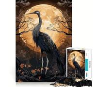 Puzzle 1000 pièces Mythologie de la Cigogne Noire,Bordure Parfaite,Jeu d'entraînement cérébral,Jeu de Relaxation Amusant,Cadeau de décoration d'anniversaire (50x75cm)