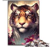 Puzzle 1000 pièces Mythologie du Tigre, Taille 50x75cm, idéal pour Les Amoureux, idéal pour Noël, Le Nouvel an ou la Saint-Valentin.