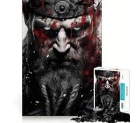 Puzzle 1000 pièces Mythologie Viking pour Adultes Jeu de mémoire Amusant Découpe Nette Pièces Robustes Cadeau Unique pour soulager Le Stress (38x52cm)