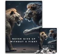 Puzzle 1000 pièces « N'abandonnez jamais » : Jeu de Motivation pour Adultes, Jeu interactif en Famille, adapté aux 14 Ans et Plus, 26 x 38 cm (10,23 x 14,96 Pouces).