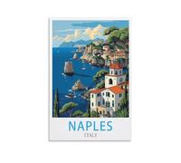 Puzzle 1000 pièces, Naples, Italie. Puzzle 1000 pièces à Peindre pour Adultes. Puzzle Stimulant à réaliser soi-même. 70 x 50 cm.