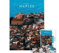 Puzzle 1000 pièces Naples pour Adolescents idéal pour Passer Le Temps à la Maison Un défi Stimulant à relever pour réduire Le Stress (Dimensions 38x26cm)