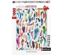 Puzzle 1000 pièces Nathan Aquarelles de plumes G