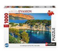 Puzzle 1000 pièces Nathan La calanque de Port-Pin, Marseille 70 x 50 cm Paysage FSC Mix 70%