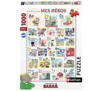 Nathan – Puzzle 1000 pièces – L'abécédaire de Babar – Dès 12 ans – Qualité supérieure