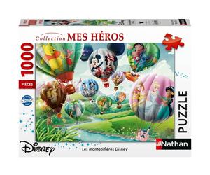 Puzzle 1000 pièces Nathan Les montgolfières Disney - Puzzle adulte 70 x 50 cm Multicolore