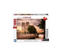 Puzzle 1000 pièces Nathan Notre-Dame de Paris au crépuscule Collection Urbain paysage tons chauds