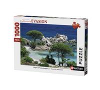 Nathan Puzzle 1000 pièces – Plage de Palombaggia, Corse du Sud