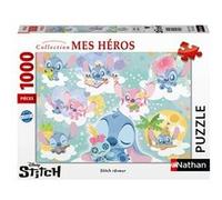 Nathan Puzzle 1000 pièces Stitch rêveur – Multicolore – Garantie 2 ans – Dès 10 ans