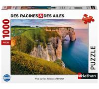 Puzzle 1000 pièces Nathan Vue sur les falaises d'Etretat Des racines et des ailes