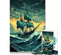 Puzzle 1000 pièces Naviguer Travers la tempête pour Adolescents, Jeu de réflexion, évasion et Calme, Bords précis, Cadeau Exceptionnel (38x26cm)