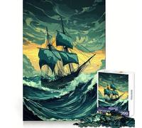 Puzzle 1000 pièces Naviguer Travers la tempête pour Adolescents, Jeu de réflexion, évasion et Calme, Bords précis, Cadeau Exceptionnel (38x26cm)