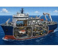 Puzzle 1000 Pieces Navire Exploration Abysses Bois