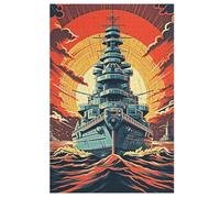 Puzzle 1000 Pièces Navires de Guerre Vintage - Puzzles en Bois pour Adultes Et EnfFourmis - Décoration D'Intérieur 78×53cm