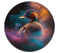 Puzzle 1000 pièces Nébuleuse du Canard Puzzles Ronds 1000 pièces pour Adultes pour Noël, Halloween, Pâques, Nouvel an 67,5 x 67,5 cm