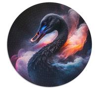 Puzzle 1000 pièces Nébuleuse du Cygne Noir Puzzles Ronds 1000 pièces pour Adultes pour Noël, Halloween, Pâques, Nouvel an 67,5 x 67,5 cm