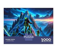 Puzzle 1000 Pièces Neon Mountain Climbers Adventure Puzzles pour Adultes, Améliorent La Mémoire, Stimulants, Cadeaux De Noël Ou d'anniversaire 70x50cm/1000pcs