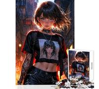 Puzzle 1000 pièces Neon Street Rebel Jeu Anti-Stress Cadeau de Noël Secret Jeu éducatif avec liste de souhaits du Père Noël Format 38x26cm