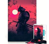 Puzzle 1000 pièces Neon Sunset Cryopunk Samurai pour Adultes, Puzzle de Rappel amélioré Quiet Calm Clear Cut, Cadeau Premium (38x52cm)