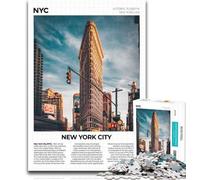 Puzzle 1000 pièces New York City Puzzle 1000 pièces pour Adultes et Adolescents, pour Jeu éducatif, défi, Collection d'artistes, Beaux-Arts 26x38cm