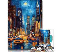 Puzzle 1000 pièces New York Cityscape pour Adolescents 1000 pièces Jeu de réflexion décoration Murale Cadeaux d'anniversaire et de Noël Uniques 75x50cm