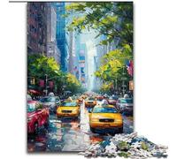 Puzzle 1000 pièces New York en Bois, idéal pour Les Anniversaires et Les fêtes(50x75cm)