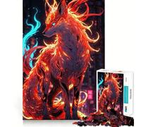 Puzzle 1000 pièces Nice Tails Fox Neon pour Adolescents, Jeu de logique et de réflexion, Passe-Temps Silencieux, Bords Lisses, Cadeau Unique (50x75cm)