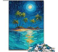 Puzzle 1000 pièces Night Sky Beach pour Adultes et Adolescents, pour Un Moment de détente et de Partage, pour Un Amour de Couple accru (50x75cm)
