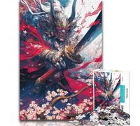 Puzzle 1000 pièces Ninja Samouraï Japonais pour Adultes et Ados Jouets Éducatifs Jeux Anti-Stress Collection Artistes Beaux-Arts (50x75cm)