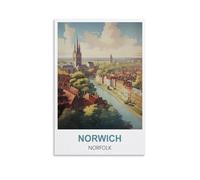 Puzzle 1000 pièces, Norwich Norfolk Posters, Puzzle en Bois 1000 pièces, Jouet éducatif pour Enfants et Adultes, Jeu de décompression Familial 52 x 38 cm