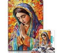 Puzzle 1000 pièces Notre-Dame de Guadalupe en prière pour Adolescent, Jeu Stimulant, idéal comme Cadeau pour Toute la Famille (Taille 38x26cm)