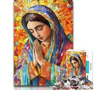 Puzzle 1000 pièces Notre-Dame de Guadalupe en prière Puzzles 1000 pièces, Difficiles avec des pièces entièrement emboîtables de Formes aléatoires 26x38cm