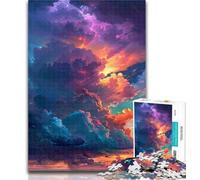 Puzzle 1000 pièces Nuages colorés Puzzles 1000 pièces pour Adultes Adolescents, entraînez Votre Cerveau et Vos Mains Cadeaux pour Amis et Famille 26x38cm