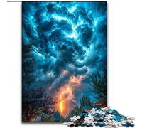Puzzle 1000 pièces Nuages d'orage pour Adultes, Casse-tête Stimulant pour Adolescents, Divertissement en Famille, décoration d'intérieur à Faire soi-même (Taille 26x38cm)