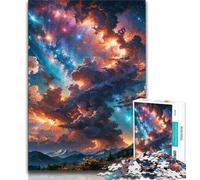 Puzzle 1000 pièces Nuages et tempêtes colorés Puzzle 1000 pièces décoration Murale Artistique et idée Cadeau d'anniversaire pour Amis Bureau à Domicile 75x50cm