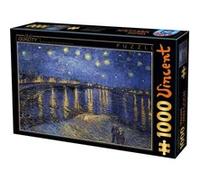 Puzzle 1000 pièces : Nuit Etoilée sur le Rhône, Vincent Van Gogh DToys G