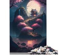 Puzzle 1000 pièces Nuit Mystique Le lac Puzzles pour Adultes Difficulté : renforce Les Relations Entre Les Membres de la Famille 1000 pièces (38 x 26 cm)