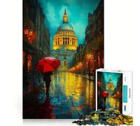 Puzzle 1000 pièces Nuit pluvieuse Londres pour Adultes, Jeu de réflexion, Divertissement paisible, pièce de Collection aux découpes soignées (50x75cm)