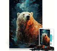 Puzzle 1000 pièces Nuits d'ours Polaires pour Adolescents, Jeu intellectuel, Moments en Famille, découpe de qualité, Cadeau Unique (38x52cm)